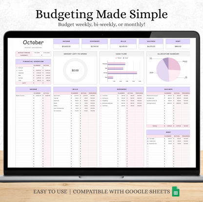 FREE Budgeting template for Excel & Google Sheets (all currencies)
